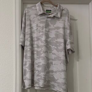 Reel Legends Men’s Light Gray & White Camo Polo